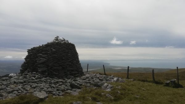 Cairn on summit of Trum Gelli